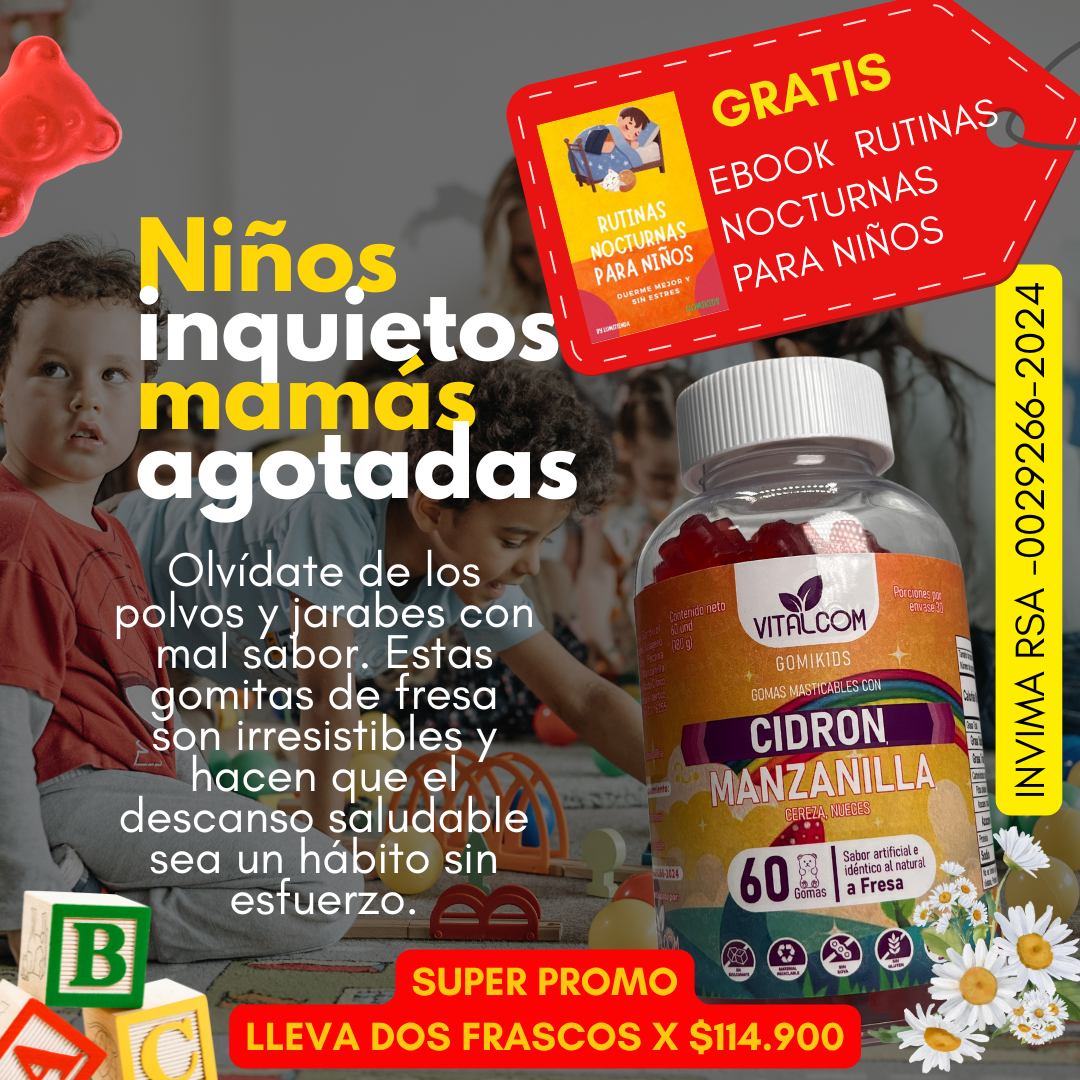 GOMIKIDS DE CIDRON Y MANZANILLA X60 CON INVIMA