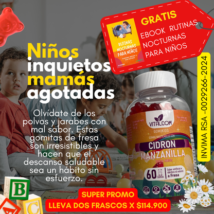 GOMIKIDS DE CIDRON Y MANZANILLA X60 CON INVIMA